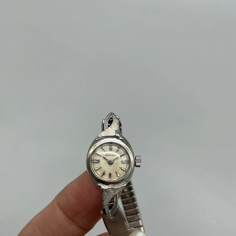 Vintage Longines Swiss Womens Watch 15mm 10K Gold Filled Stretch Manual Wind